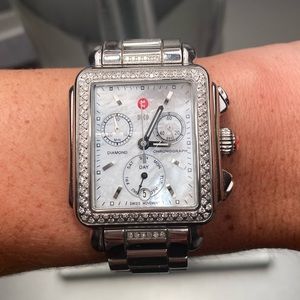 RARE Michele Deco Glamour Diamond Watch